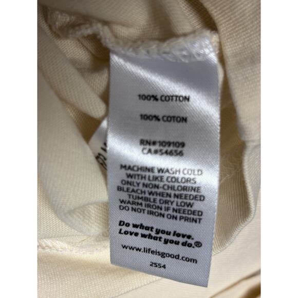 2XL Life is Good In The Great Outdoors Bears Crusher Mens t-Shirt Cream Color - Picture 8 of 8